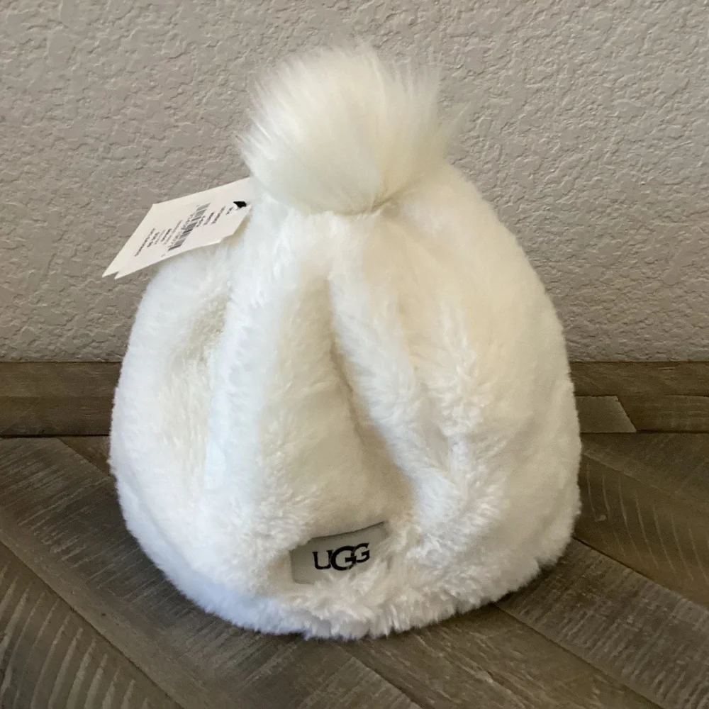 UGG | Accessories | Ugg Kids Faux Fur Pom Beanie 46 | Poshmark display picture 1